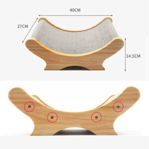 Alternative view of U-shaped bed cat toy cat paw grinder