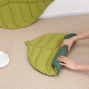 Alternative view of Leaf Shape Soft Dog Bed Mat Soft Crate Pad Machine Washable Mattress for Large Medium Small Dogs and Cats Kennel Pad