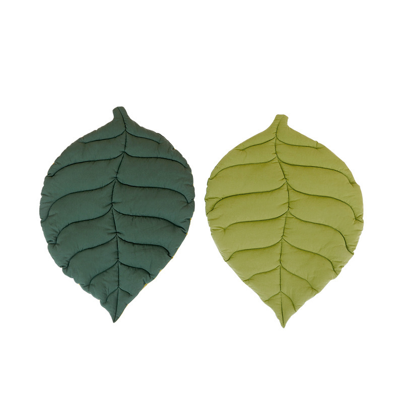 Leaf Shape Soft Dog Bed Mat Soft Crate Pad Machine Washable Mattress for Large Medium Small Dogs and Cats Kennel Pad - Image 5