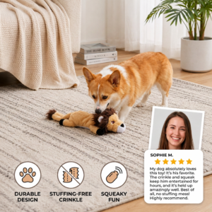 Alternative view of Durable Stuffing-Free Crinkle Squeaky Dog Toy