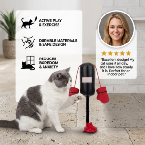 Alternative view of Durable Interactive Cat Boxing Toy with Punching Bag
