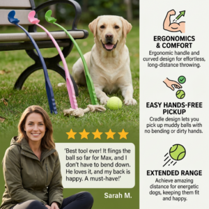 Alternative view of Interactive Tennis Ball Launcher for Dogs – Long-Handle Fetch Thrower