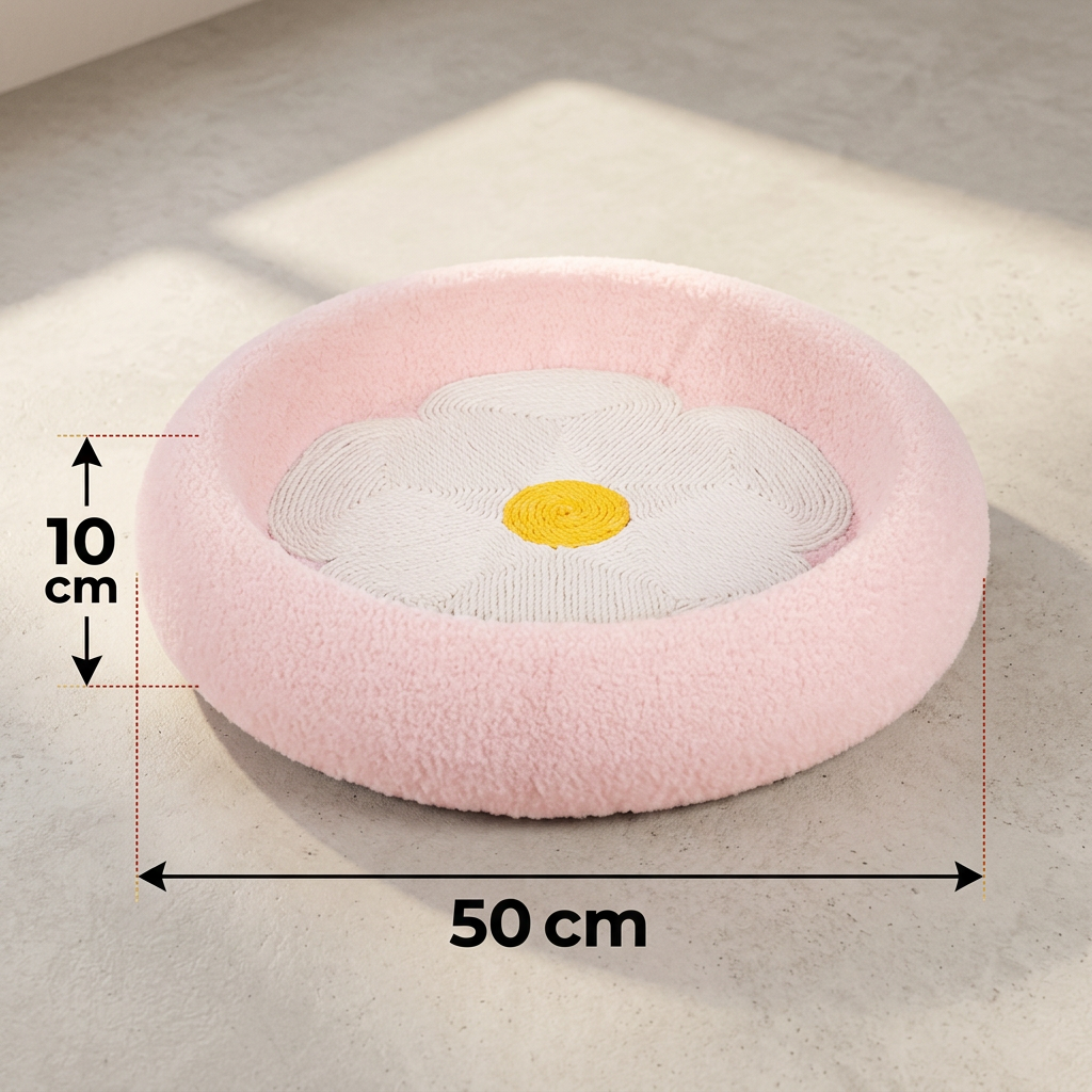Flower Cat Scratcher Bed – Cozy 2-in-1 Scratching Lounge - Image 5