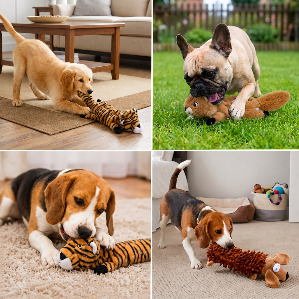 Durable Stuffing-Free Crinkle Squeaky Dog Toy - Image 4