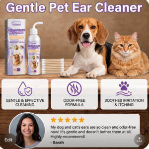 Alternative view of Gentle Pet Ear Cleaner – Odour-Free Formula for Dogs & Cats