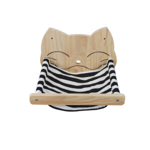 Alternative view of Pine Wood Cat Climbing Frame Cat Wall Hammock Staircase Room Space Capsule Cat Toy