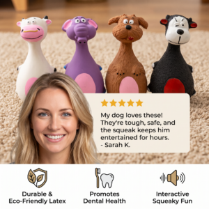 Alternative view of Durable Eco-Friendly Latex Squeaky Dental Dog Toy