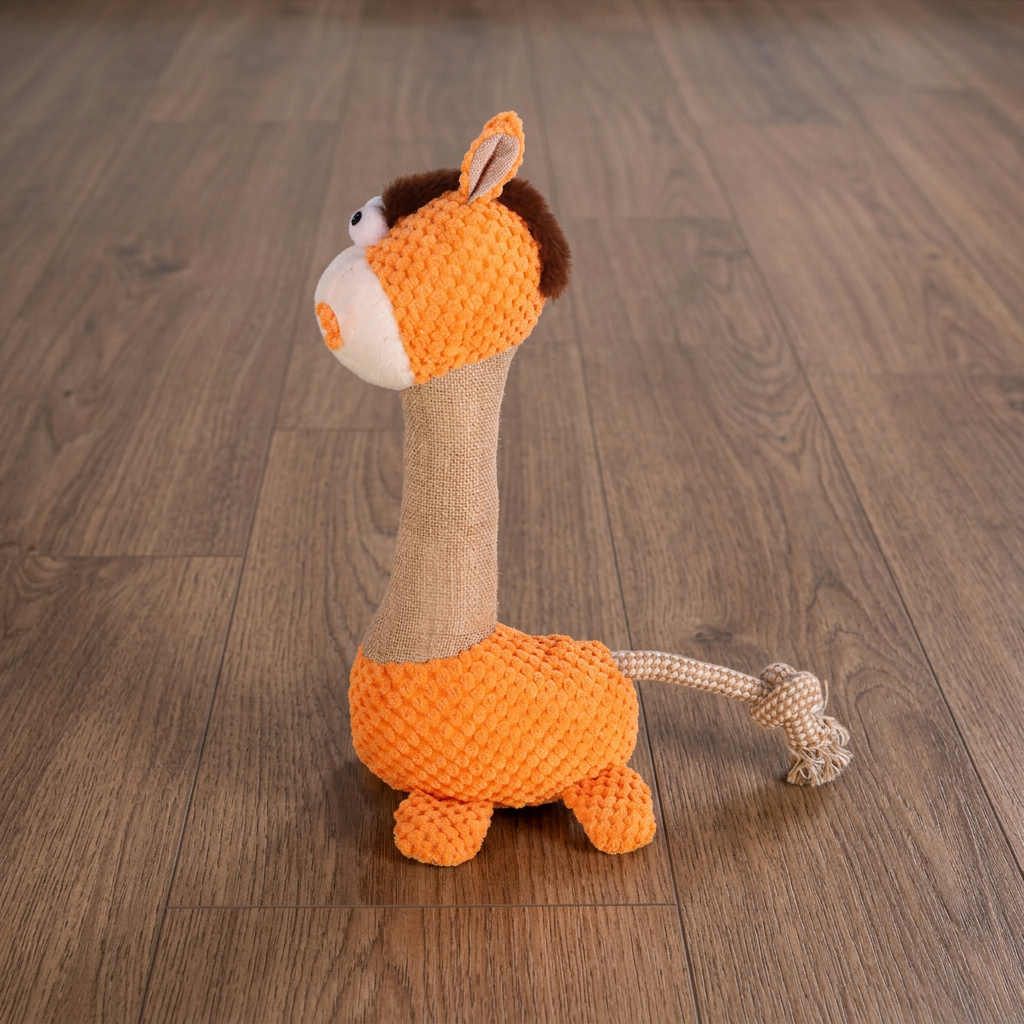Durable Cotton Rope Teeth Cleaning Plush Dog Toy with Squeaker - Image 6