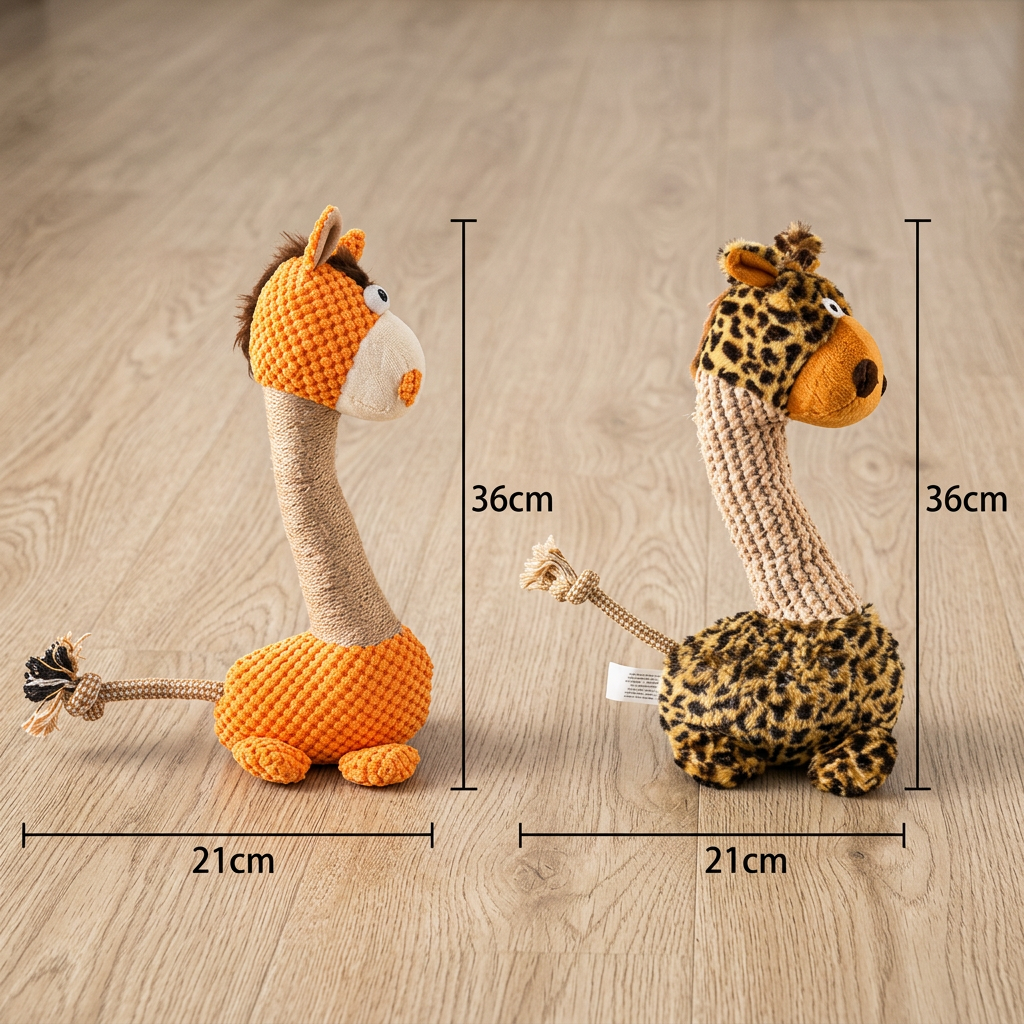Durable Cotton Rope Teeth Cleaning Plush Dog Toy with Squeaker - Image 5