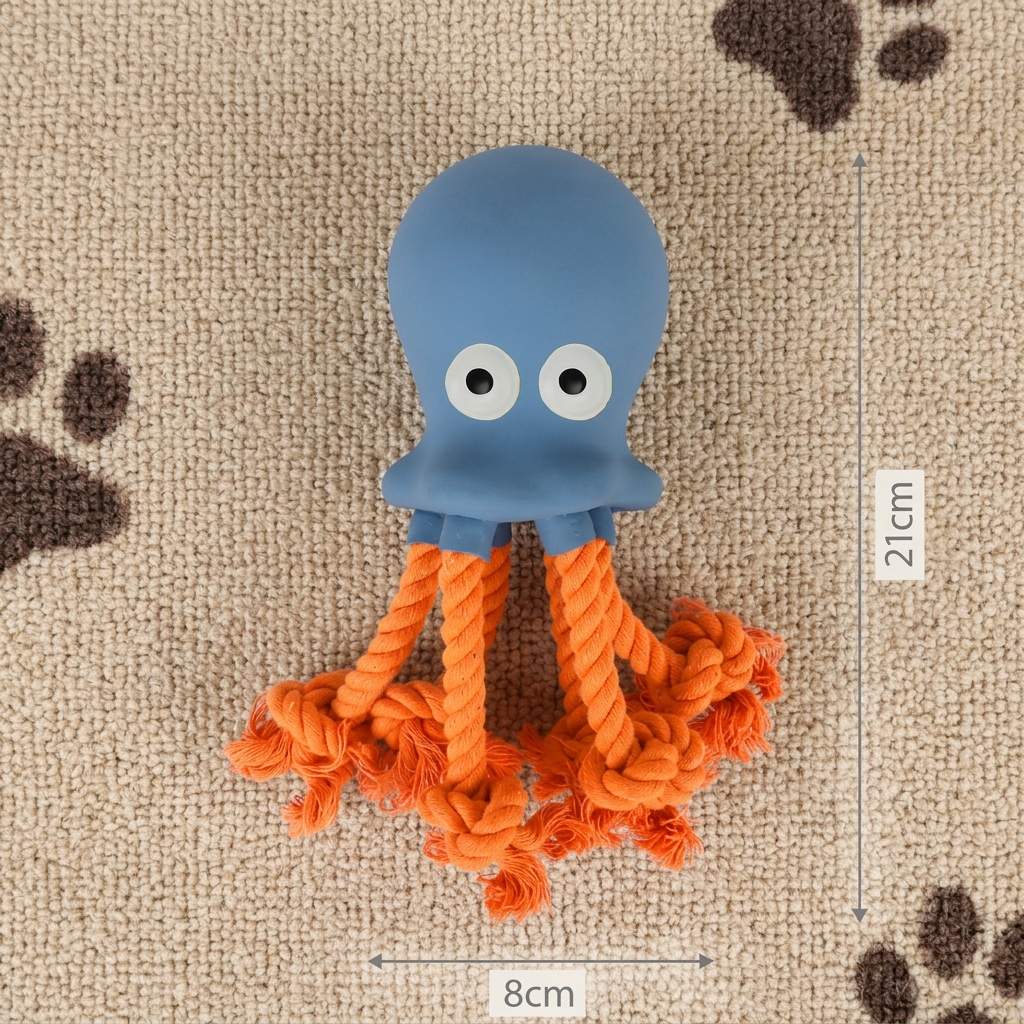 Durable Floating Dental Latex & Rope Dog Toy - Image 5