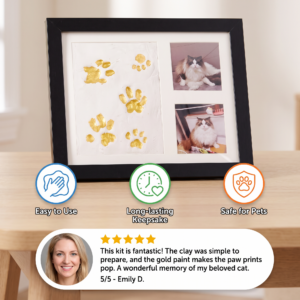 Alternative view of DIY Pet Paw Print Keepsake Frame Kit – Paw Impression & Photo Display